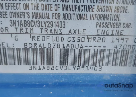 2020 Nissan Sentra Sv Xtronic Cvt из США, поврежденный, VIN 3N1AB8CV3LY291403